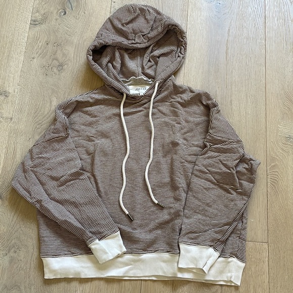 The Great. The Teammate Hoodie Cider Stripe. Size 0. - Picture 2 of 6